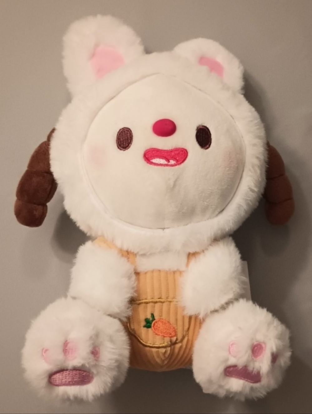 Mumuso White Bunny With Braids Plush